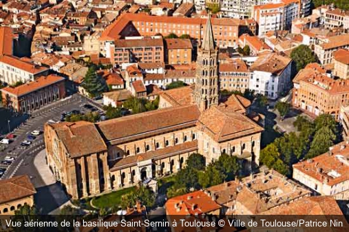 Vue aérienne de la basilique Saint-Sernin à Toulouse Ville de Toulouse/Patrice Nin