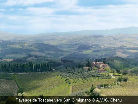 Paysage de Toscane vers San Gimignano A.V./C. Chenu