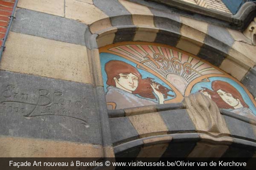 Façade Art nouveau à Bruxelles www.visitbrussels.be/Olivier van de Kerchove