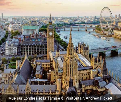 Vue sur Londres et la Tamise VisitBritain/Andrew Pickett