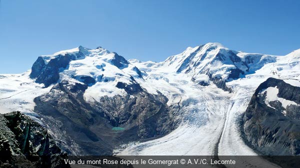 Vue du mont Rose depuis le Gornergrat A.V./C. Lecomte
