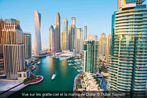 Vue sur les gratte-ciel et la marina de Dubai Dubai Tourism