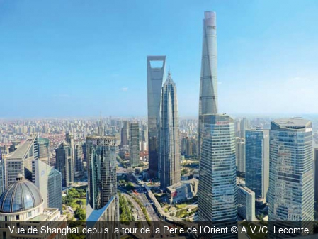 Vue de Shanghaï depuis la tour de la Perle de l'Orient A.V./C. Lecomte