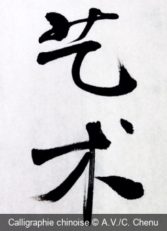 Calligraphie chinoise A.V./C. Chenu