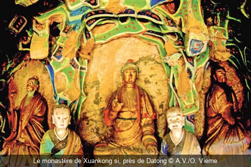 Le monastère de Xuankong si, près de Datong A.V./O. Vierne