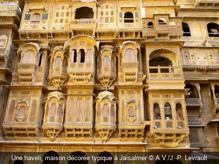Une haveli, maison décorée typique à Jaisalmer A.V./J.-P. Levrault