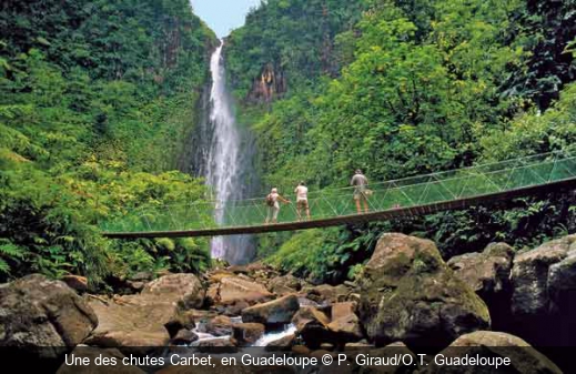Une des chutes Carbet, en Guadeloupe P. Giraud/O.T. Guadeloupe
