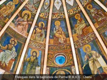 Fresques dans le baptistère de Parme A.V./C. Chenu