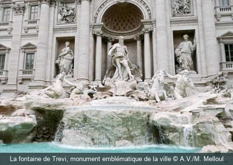 La fontaine de Trevi, monument emblématique de la ville A.V./M. Melloul