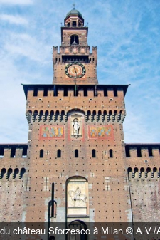 L'entrée du château Sforzesco à Milan A.V./A. Roche