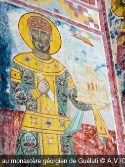 Fresque au monastère géorgien de Guélati A.V./C. Soulié