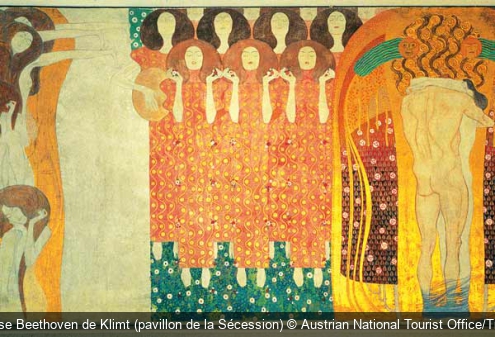 La Frise Beethoven de Klimt (pavillon de la Sécession) Austrian National Tourist Office/Trumler