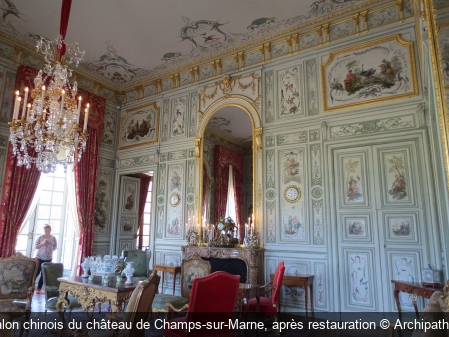 Salon chinois du château de Champs-sur-Marne, après restauration Archipathist