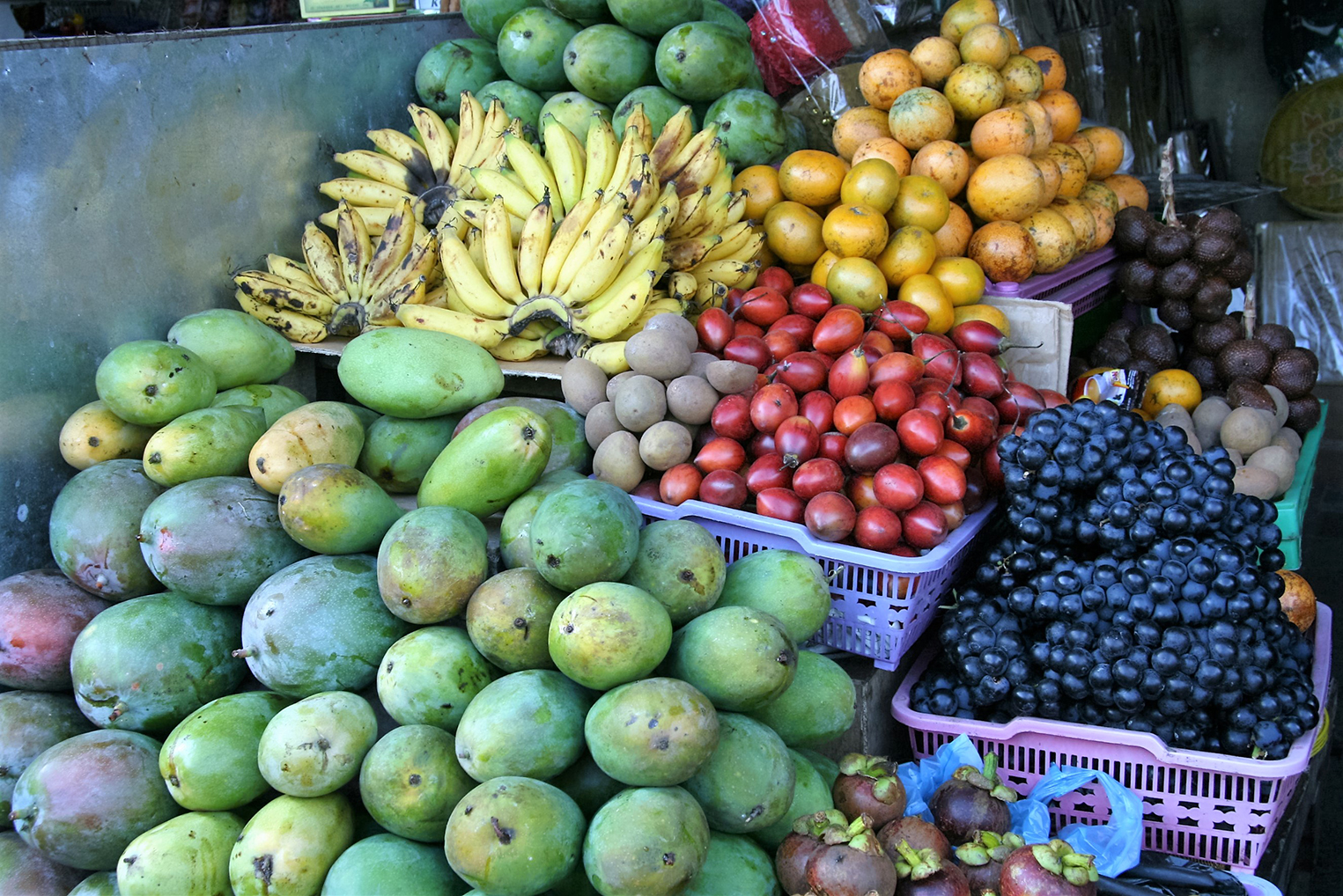 Étal de fruits sur un marché