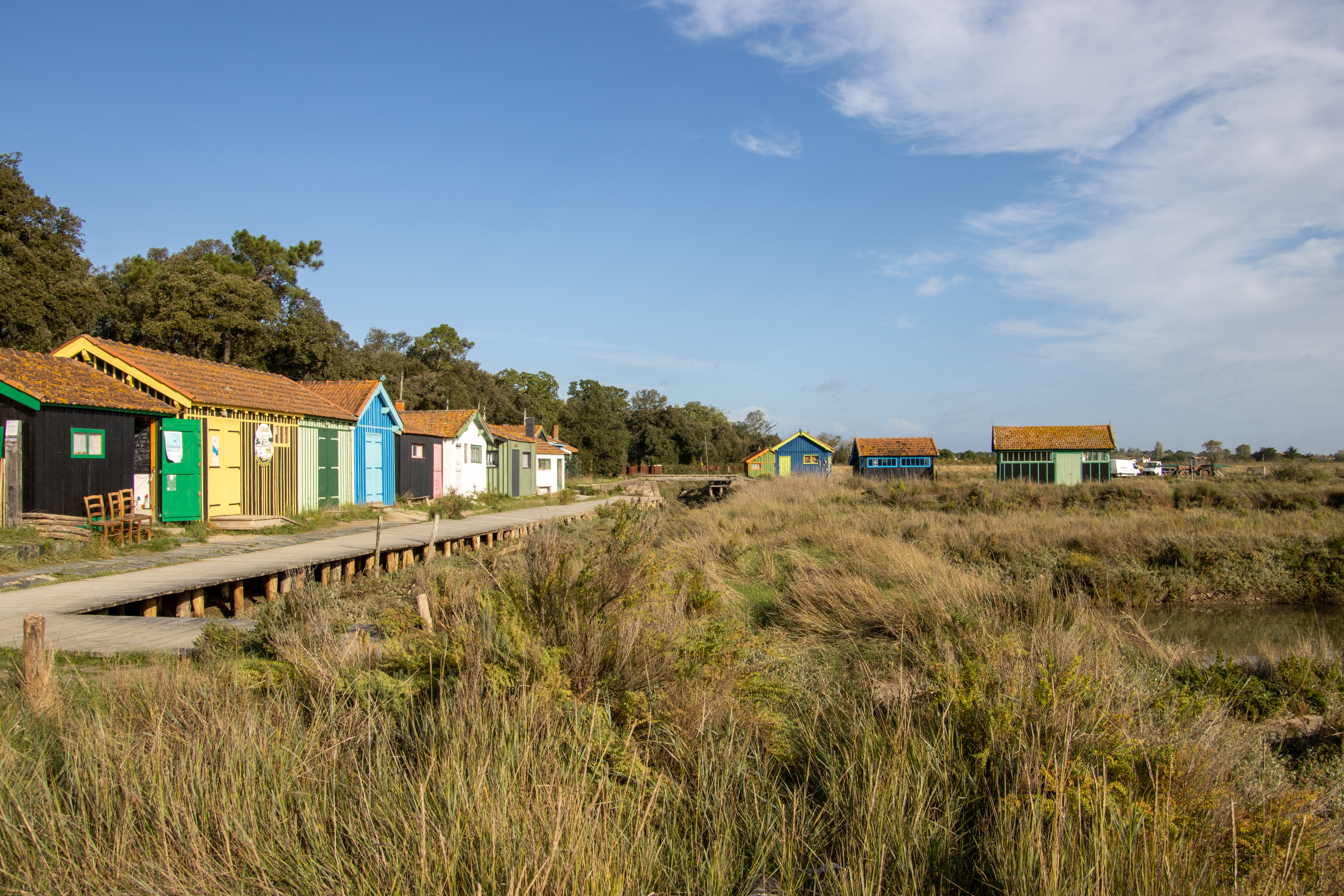 Vue sur les marais salants à Fort-Royer sur l'Ile d'Oléron