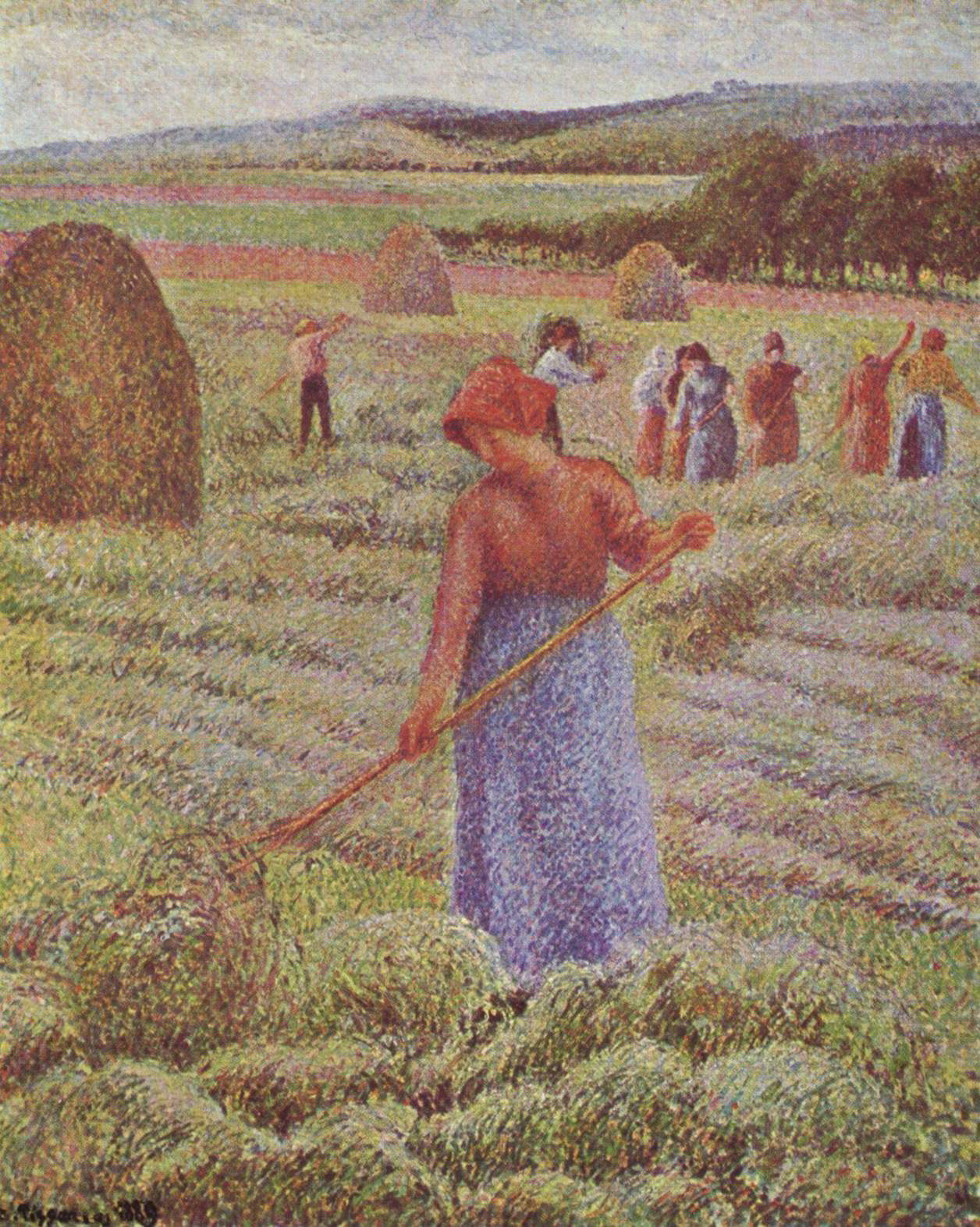Récolte du foin à Éragny-sur-Epte, Camille Pissarro, 1889