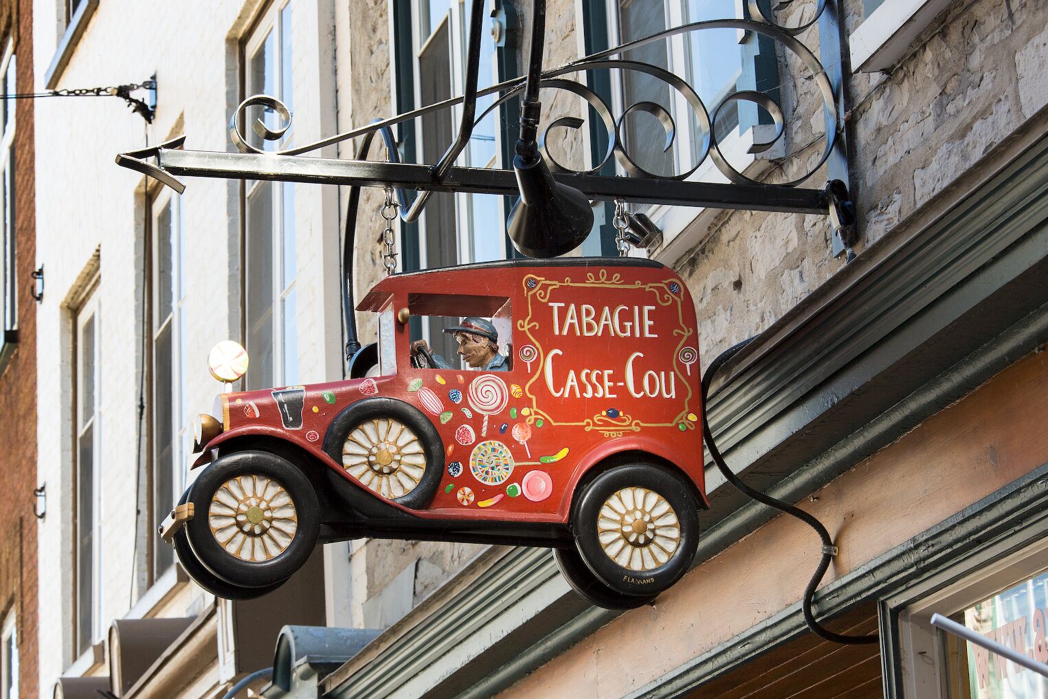 Enseigne dans les rues du Vieux-Québec