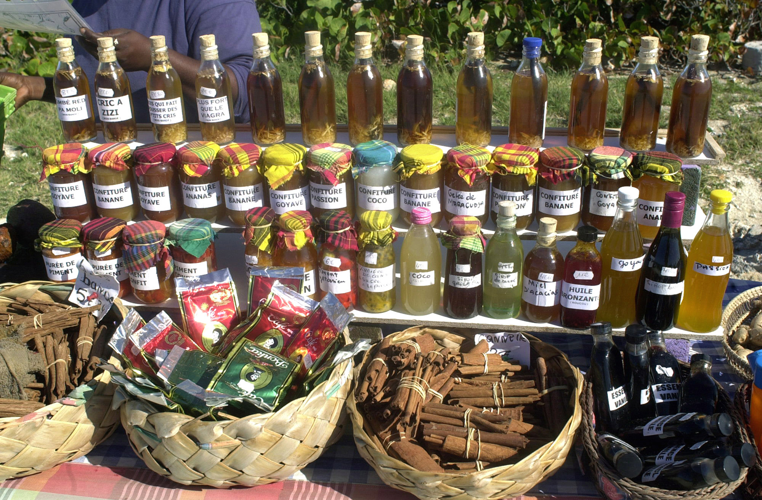 Étalage de produits antillais