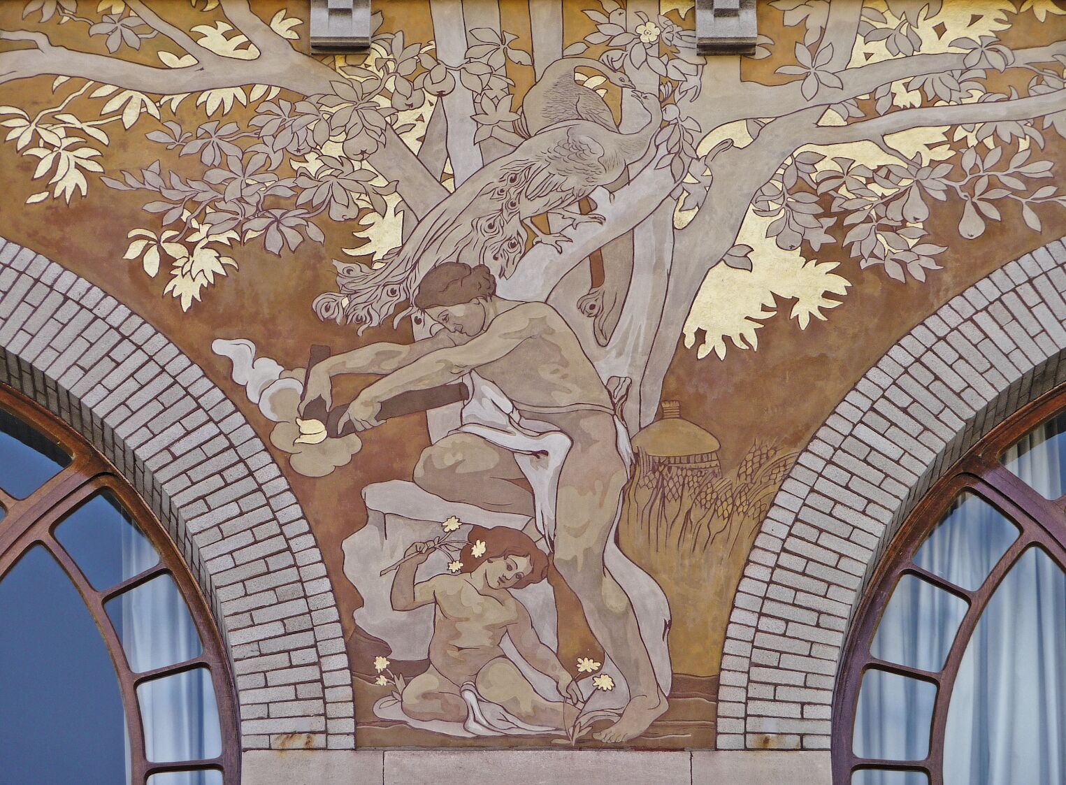 La façade de la maison Ciamberlani à Bruxelles