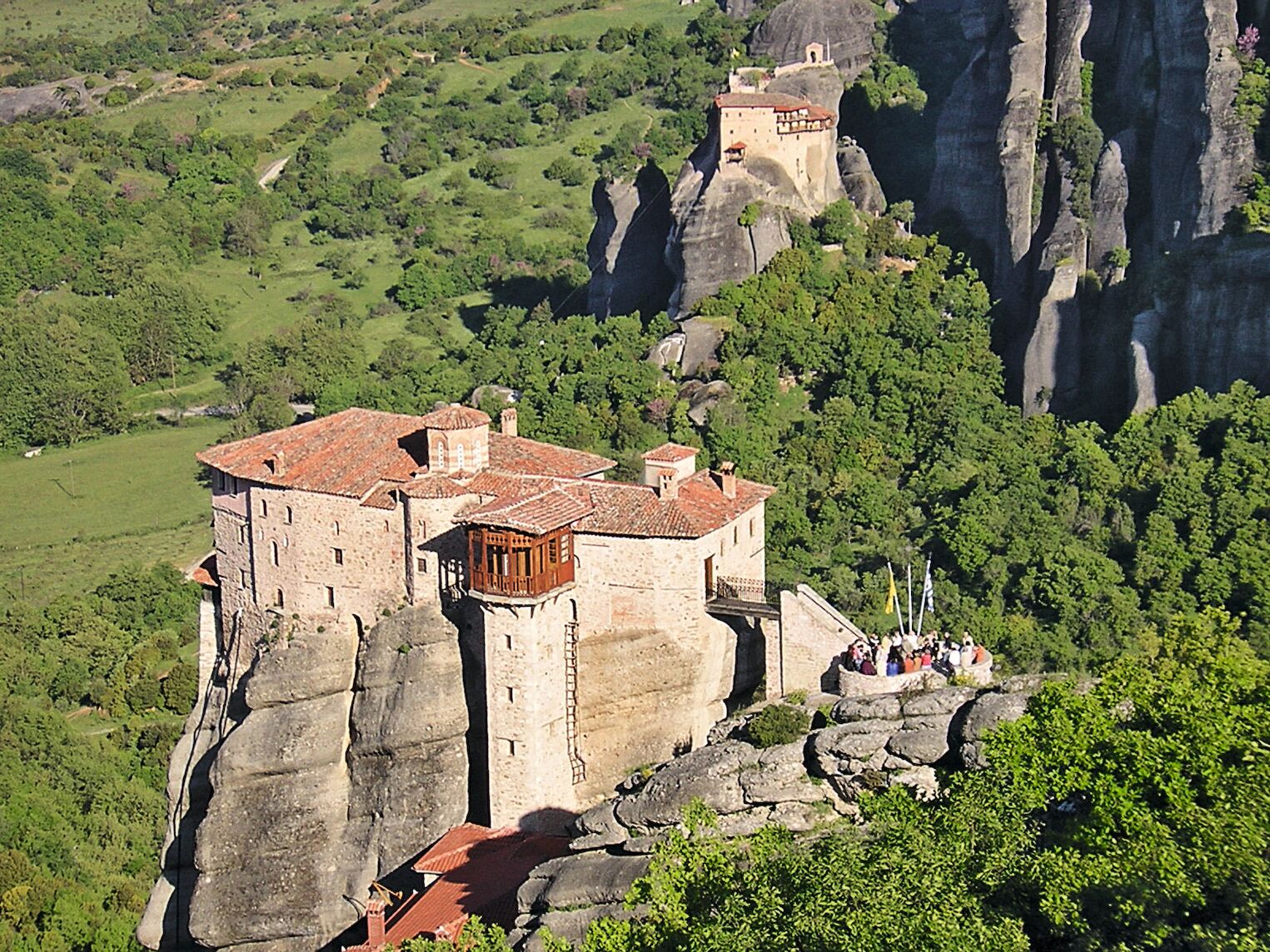 Vue sur un monastère perché des Météores
