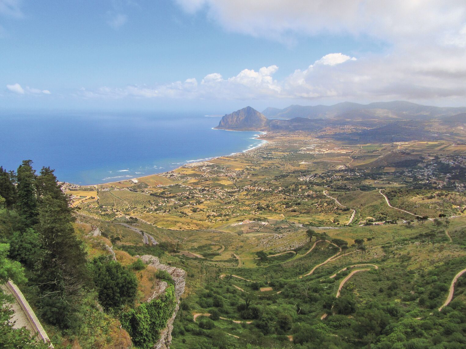 Vue depuis les hauteurs d’Erice