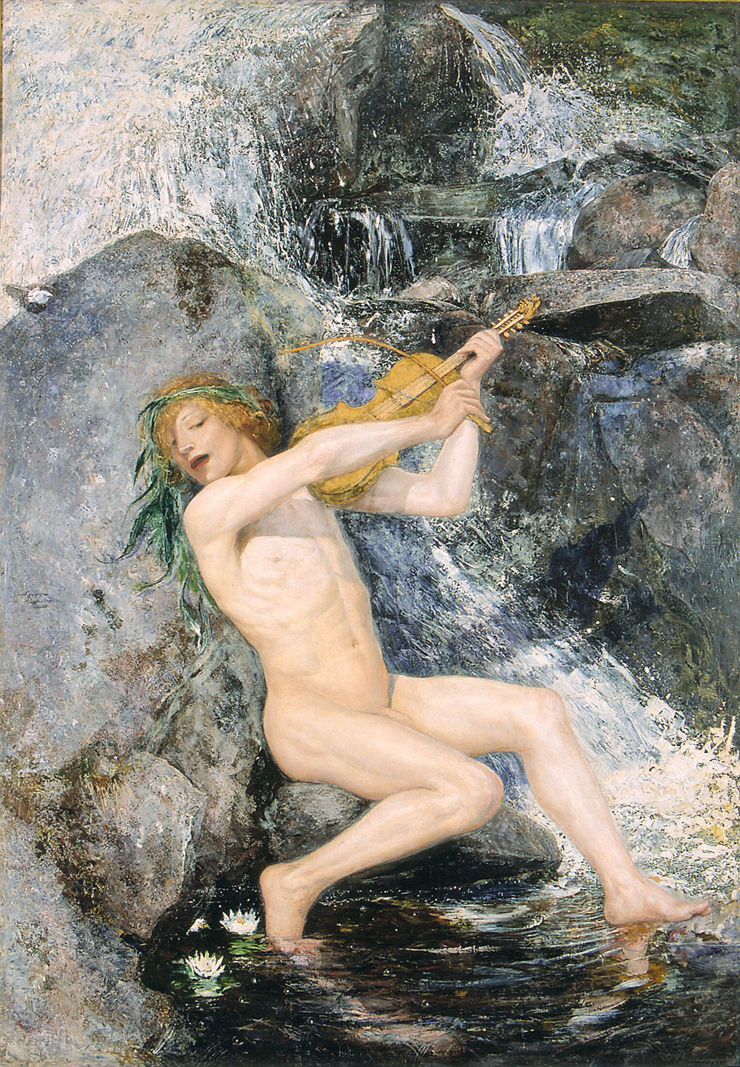 Une peinture de Ernst Josephson (Strömkarlen – Esprit de l’eau, 1884), dans la maison du prince Eugène