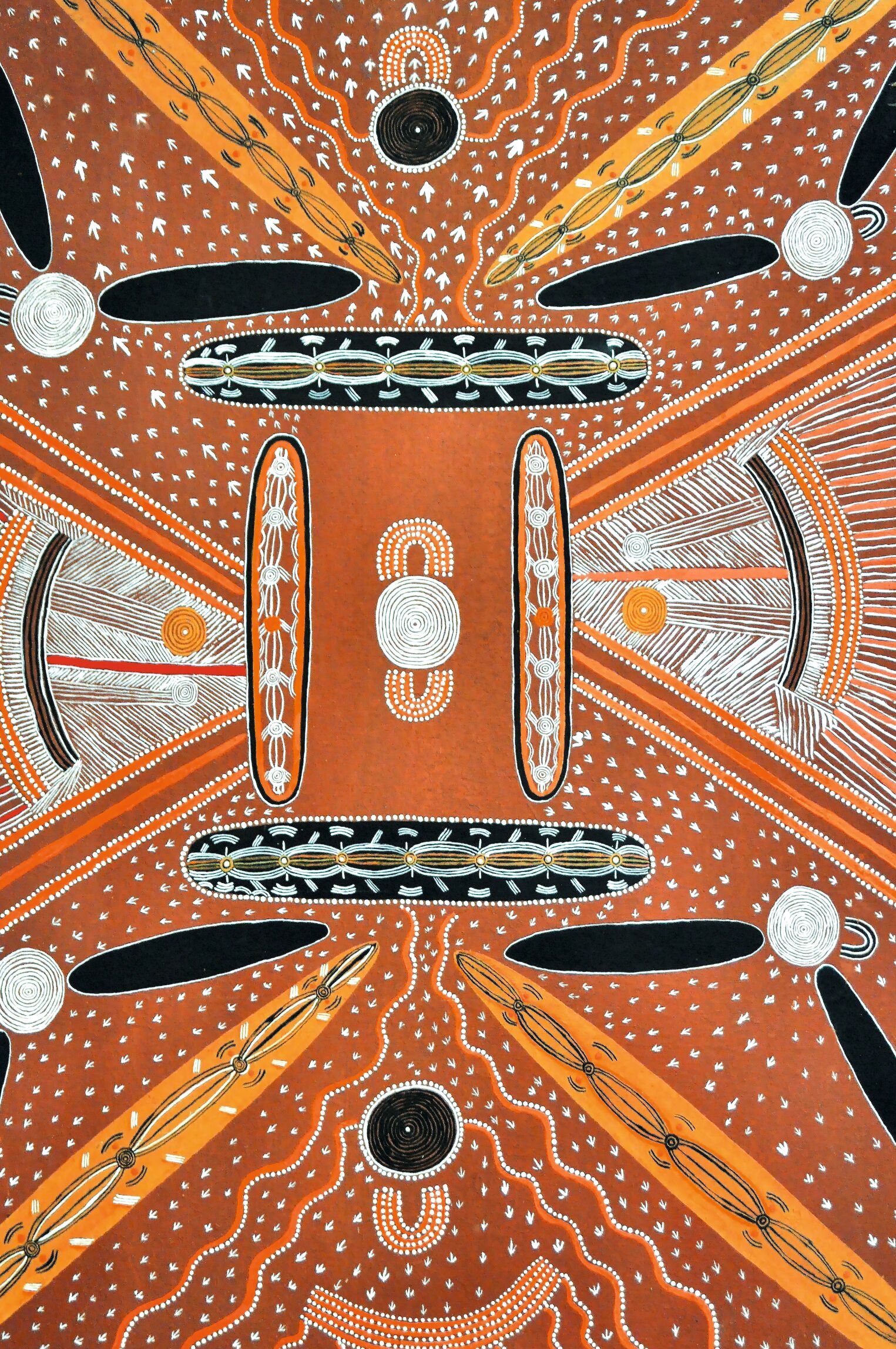 Peinture aborigène typique d'Australie