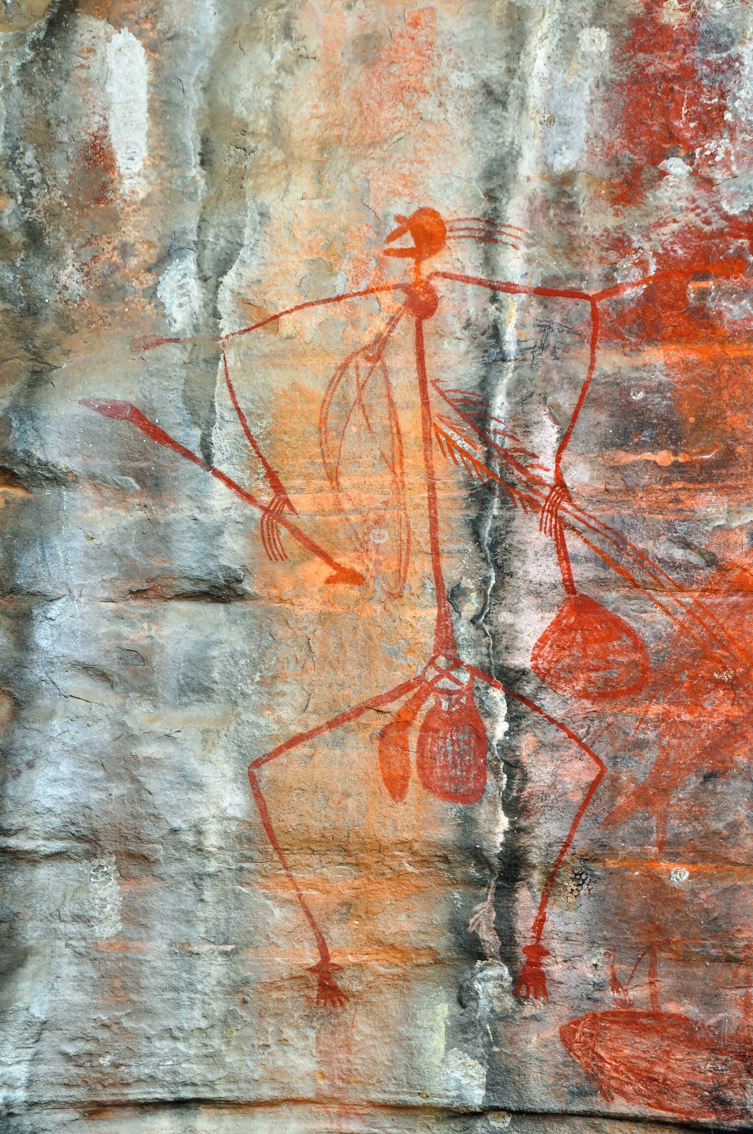 Peinture rupestre dans le parc de Kakadu, à Ubirr Rock